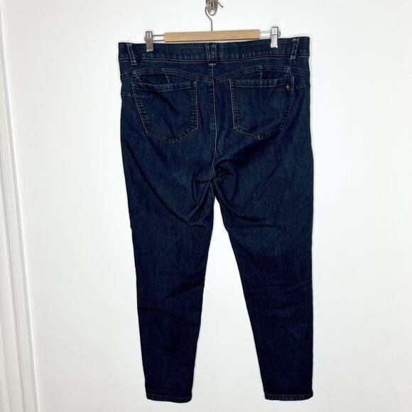 Democracy Ab Solution Skinny Jeans Womens Size 16 Mid Rise Slimming Dark Wash - Picture 4 of 6